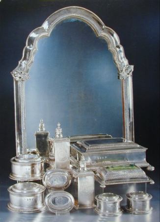 silver toilet set London 1699