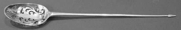 English silver 'rattail' mote spoon (circa 1720)