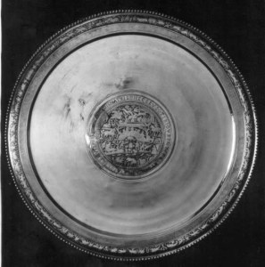 dish with central dedication to Seuso