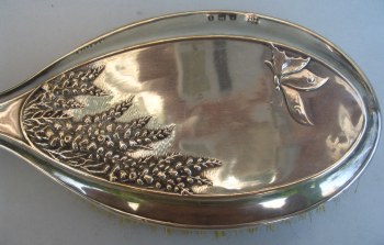 silver brush Birmingham (England) 1908, silversmith WJM & Co.