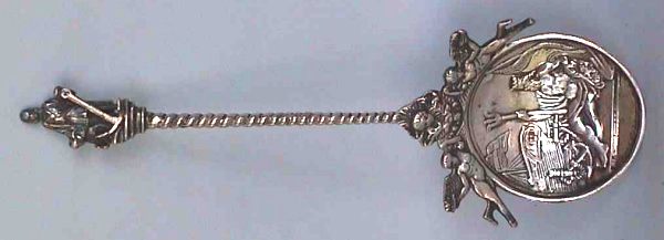 silver wedding spoon: Germany end of 19th century